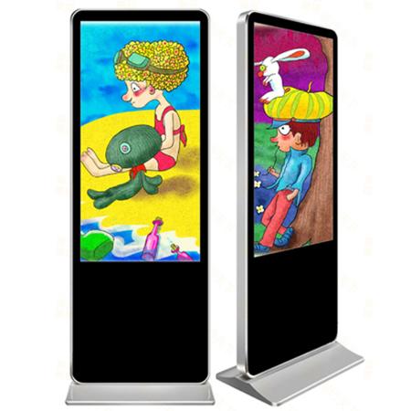 49寸立式触摸网络一体机/广告机 LED屏 超薄铝合金外框 防爆屏幕 多媒体互动软件 适用政务 医疗 教育等信息展示场所